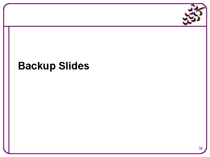 Backup Slides 36 