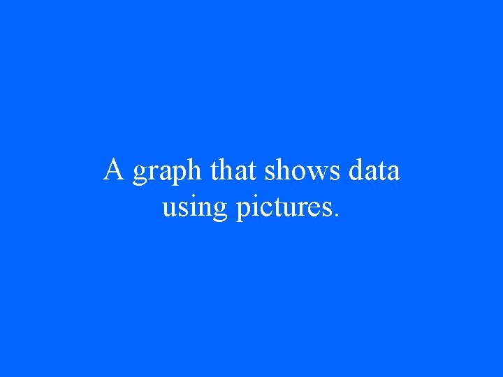 A graph that shows data using pictures. 