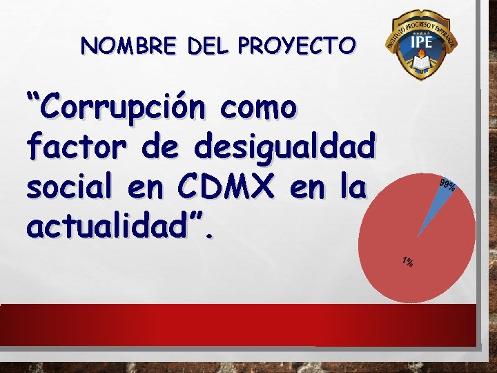 NOMBRE DEL PROYECTO “Corrupción como factor de desigualdad social en CDMX en la actualidad”.