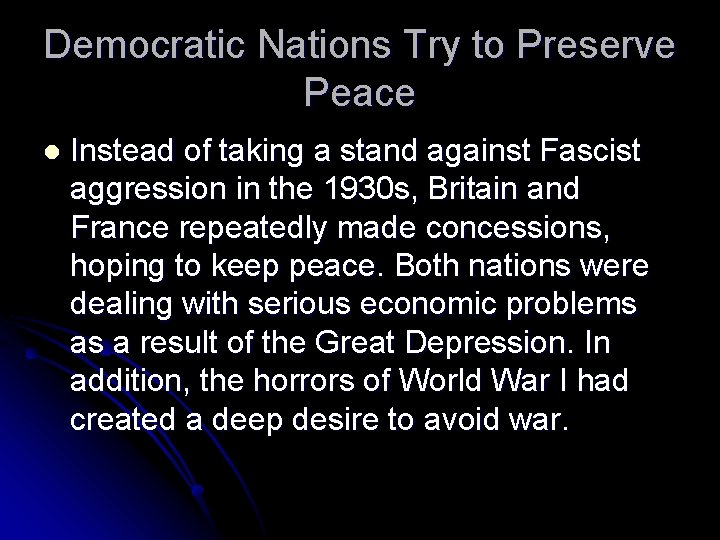 Democratic Nations Try to Preserve Peace l Instead of taking a stand against Fascist