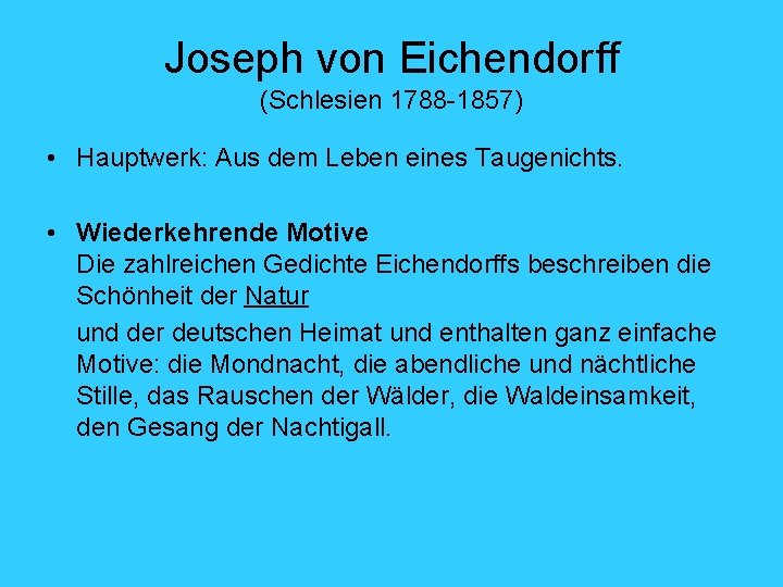 Joseph eichendorff gedicht mondnacht von Mondnacht