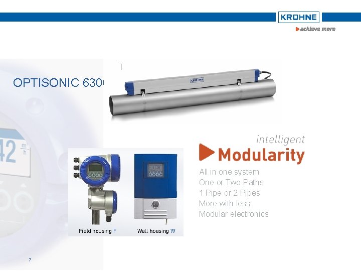 OPTISONIC 6300 Design Features and Benefits All in one system One or Two Paths