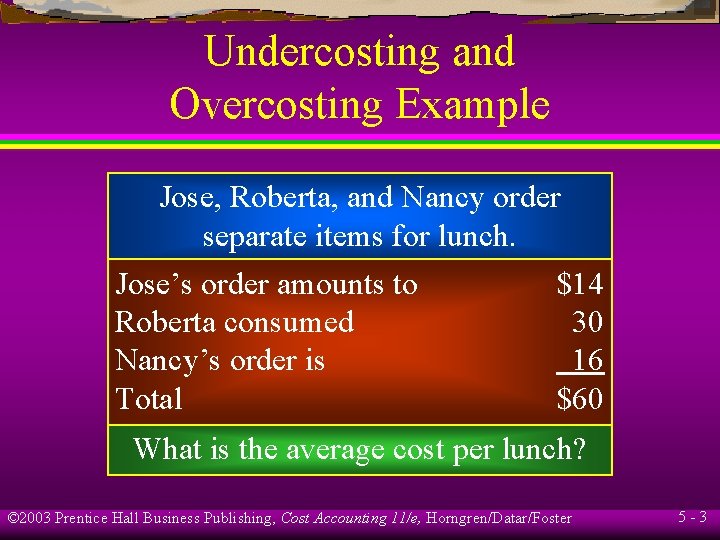 Overstated Charges Examples Chapter 5 ActivityBased Costing and ActivityBased Management 2003