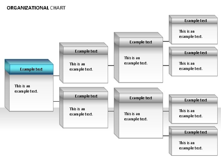 ORGANIZATIONAL CHART Example text This is an example text. Example text This is an