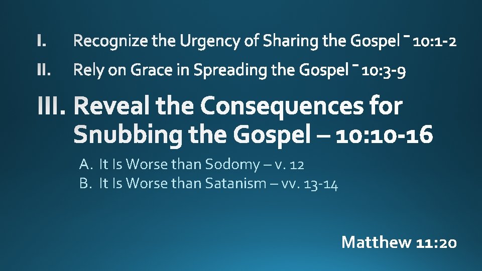 A. It Is Worse than Sodomy – v. 12 B. It Is Worse than