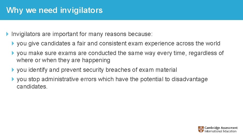 Invigilation As A Lesson Invigilating Cambridge exams 2021 A training presentation for