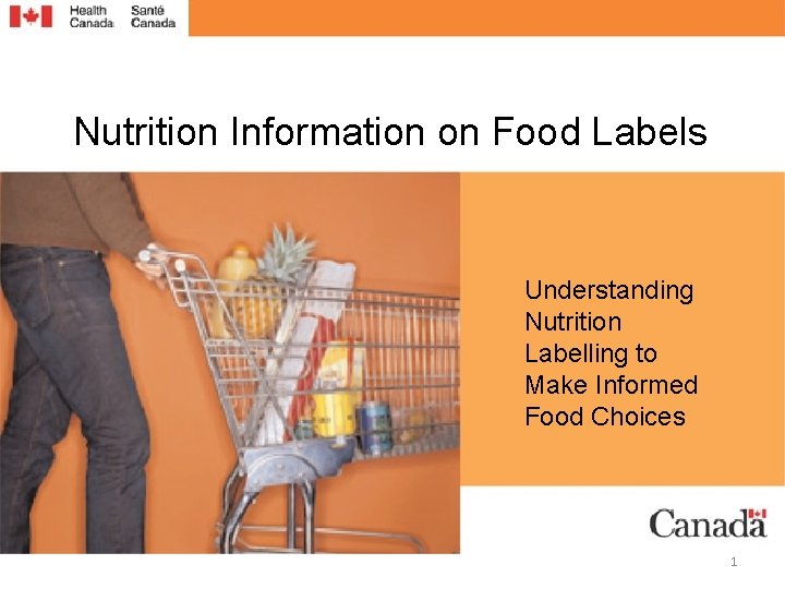 Nutrition Information on Food Labels Understanding Nutrition Labelling to Make Informed Food Choices 1