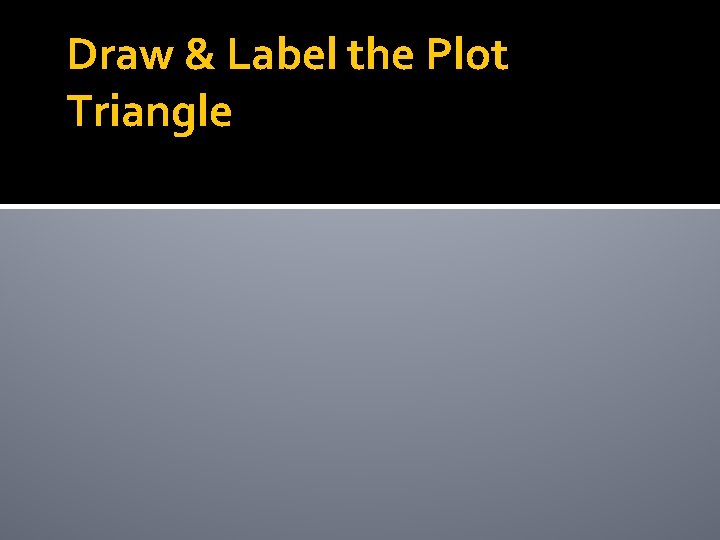 Draw & Label the Plot Triangle 