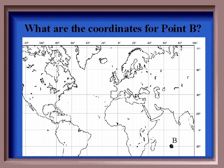 What are the coordinates for Point B? B 