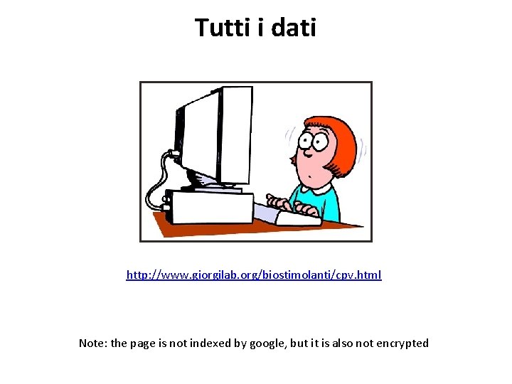 Tutti i dati http: //www. giorgilab. org/biostimolanti/cpv. html Note: the page is not indexed