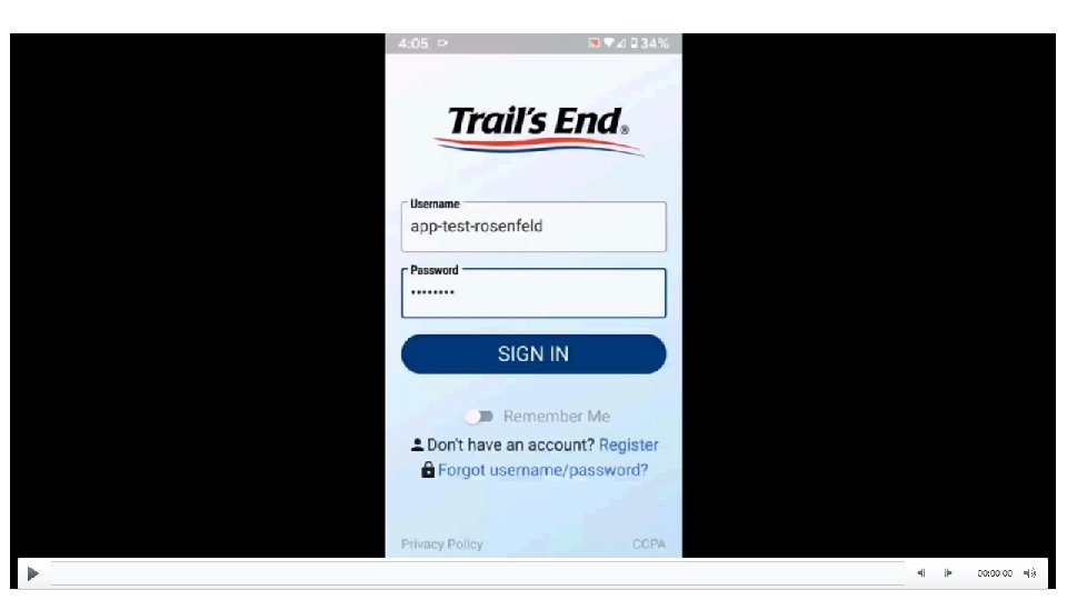 Trail’s End App Demo 