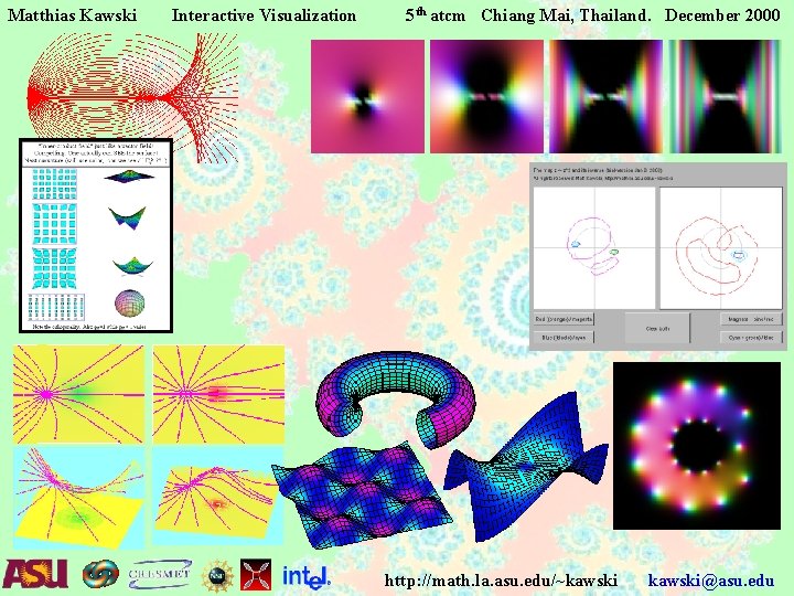 Matthias Kawski Interactive Visualization 5 th atcm Chiang Mai, Thailand. December 2000 http: //math. Matthias Kawski Interactive Visualization 5 th atcm Chiang Mai, Thailand. December 2000 http: //math.