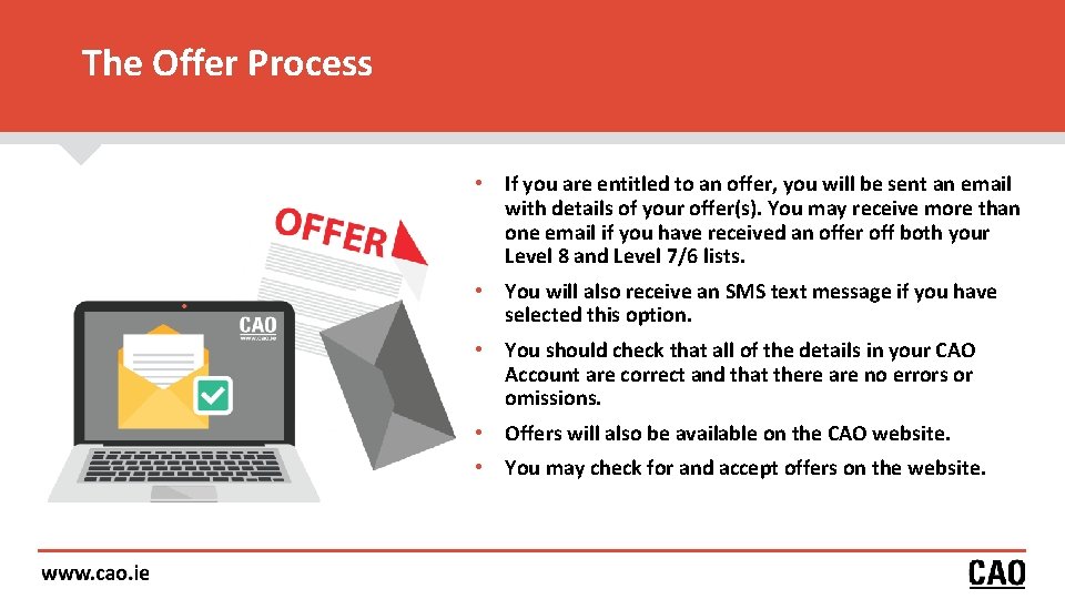 The Offer Process • If you are entitled to an offer, you will be