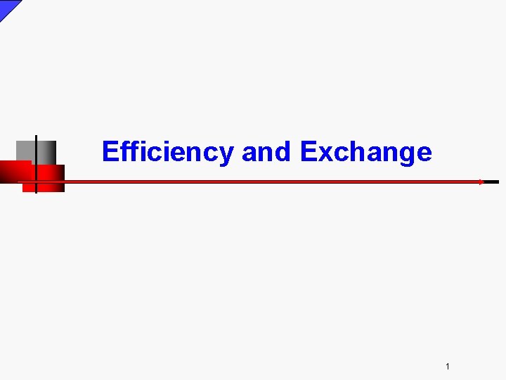 Efficiency and Exchange 1 