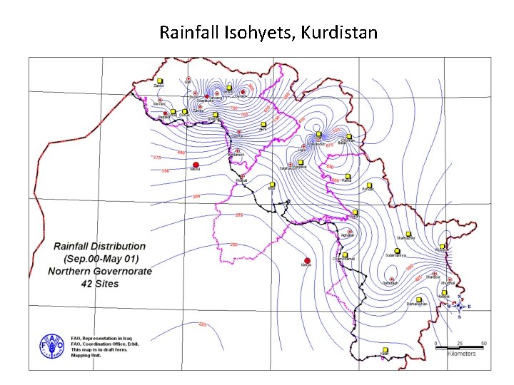 Rainfall Isohyets, Kurdistan 
