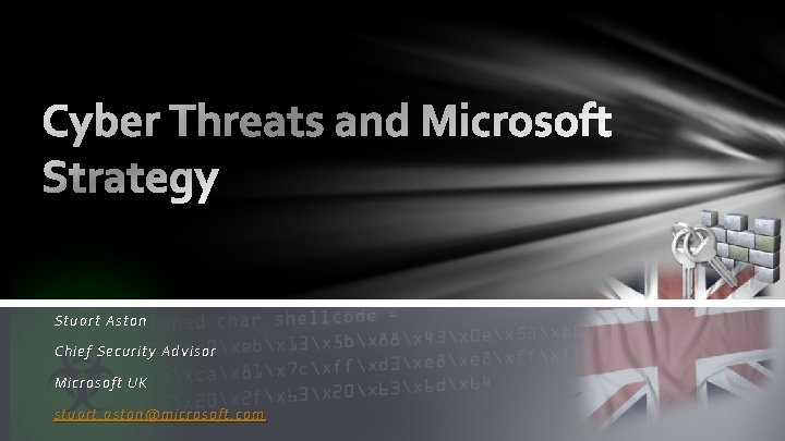 Stuart Aston Chief Security Advisor Microsoft UK s tuart. aston@microsoft. com 
