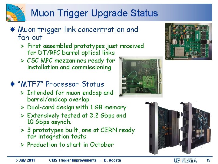 Muon Trigger Upgrade Status Muon trigger link concentration and fan-out First assembled prototypes just