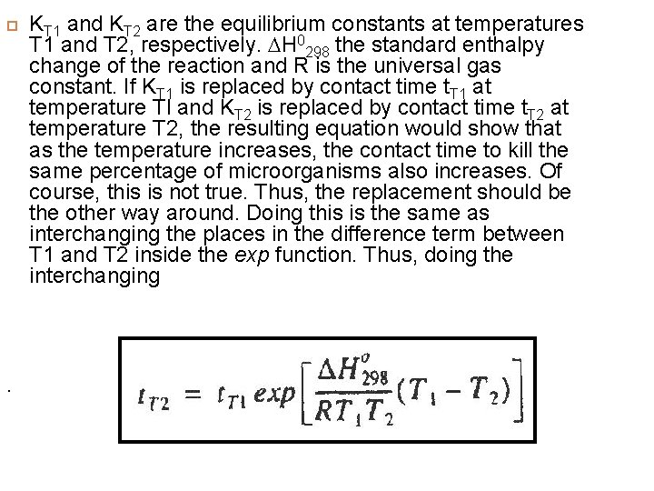  . KT 1 and KT 2 are the equilibrium constants at temperatures T