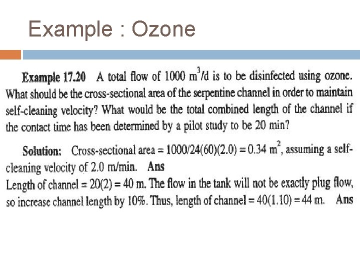 Example : Ozone 