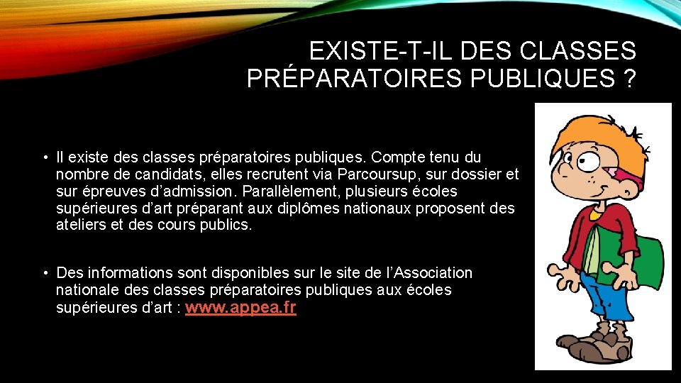 EXISTE-T-IL DES CLASSES PRÉPARATOIRES PUBLIQUES ? • Il existe des classes préparatoires publiques. Compte