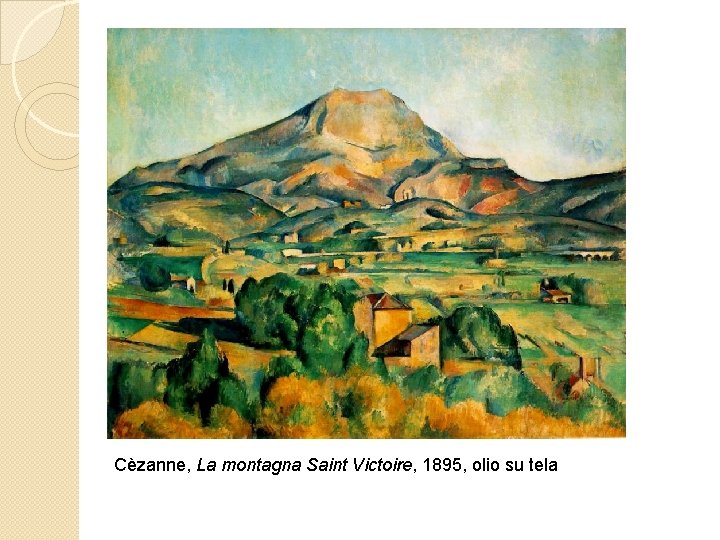 Cèzanne, La montagna Saint Victoire, 1895, olio su tela 