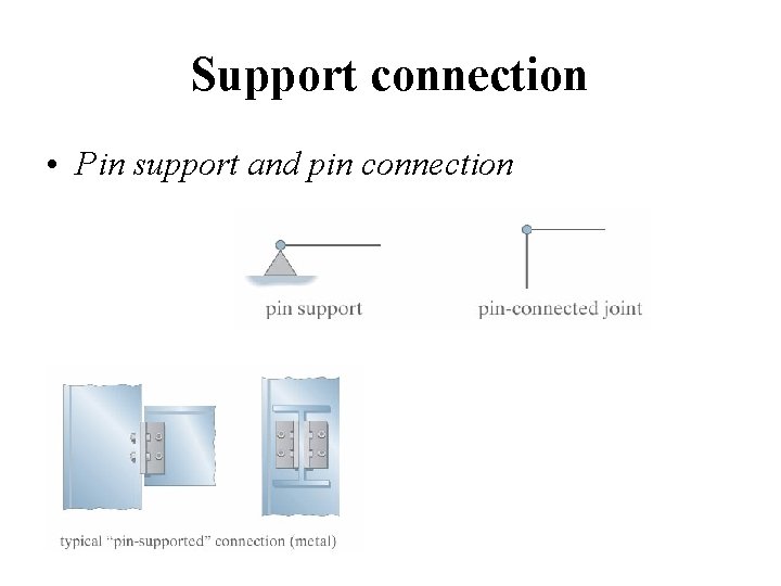 Support connection • Pin support and pin connection 