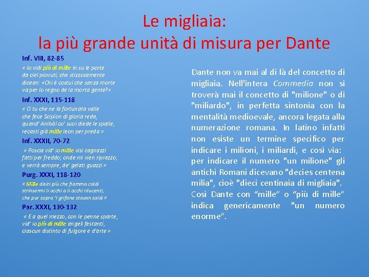 Le migliaia: la più grande unità di misura per Dante Inf. VIII, 82 -85