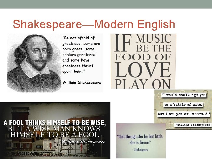 Shakespeare—Modern English Shakespeare—Modern English