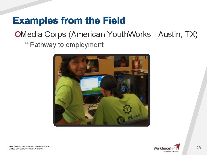 ¡Media Corps (American Youth. Works - Austin, TX) } Pathway to employment 28 