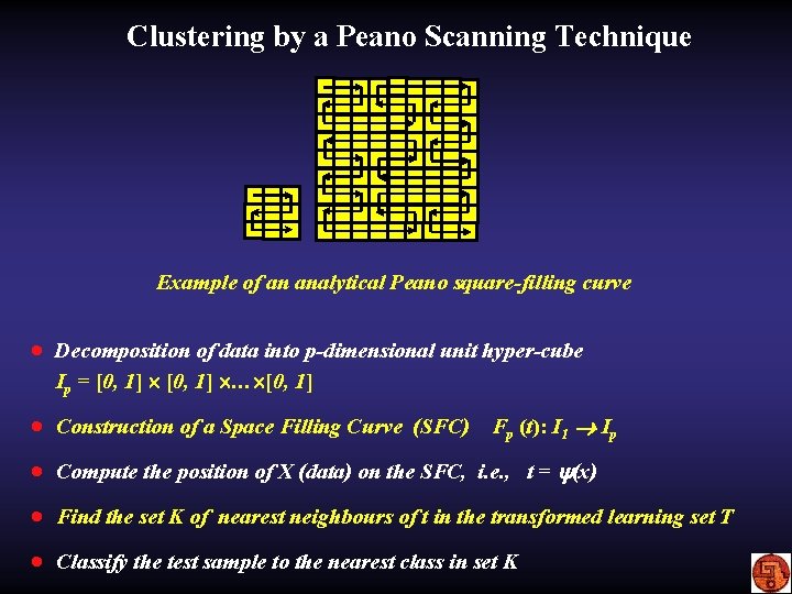 Clustering by a Peano Scanning Technique Example of an analytical Peano square-filling curve ·