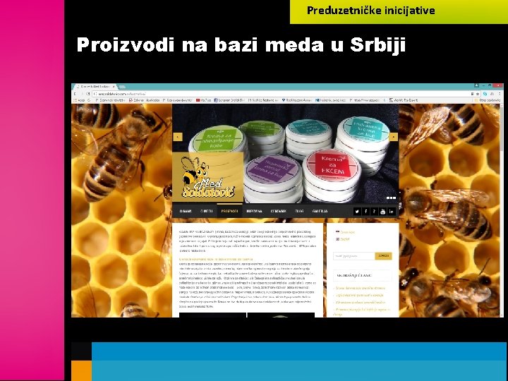 Preduzetničke inicijative Proizvodi na bazi meda u Srbiji 
