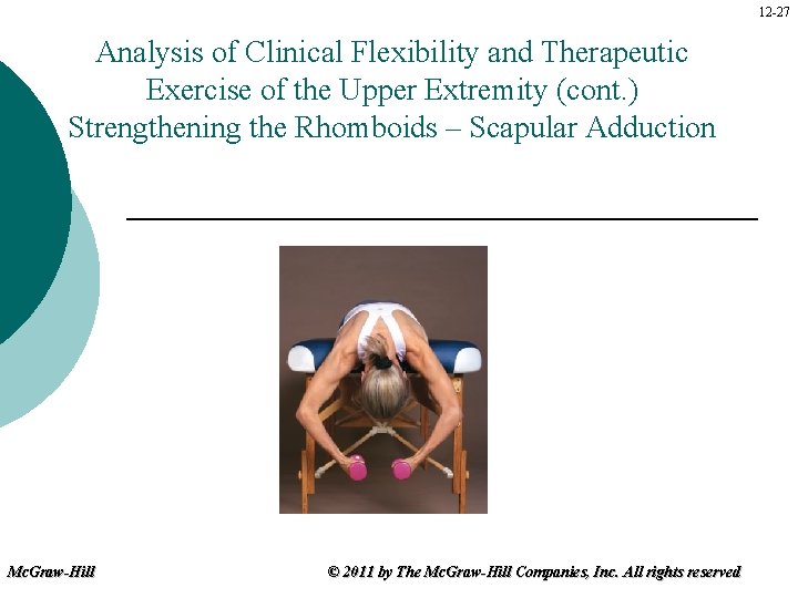 12 -27 Analysis of Clinical Flexibility and Therapeutic Exercise of the Upper Extremity (cont.