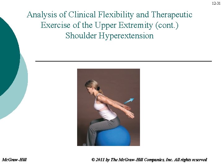 12 -31 Analysis of Clinical Flexibility and Therapeutic Exercise of the Upper Extremity (cont.