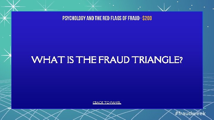 Psychology and the Red Flags of Fraud · $200 WHAT IS THE FRAUD TRIANGLE?