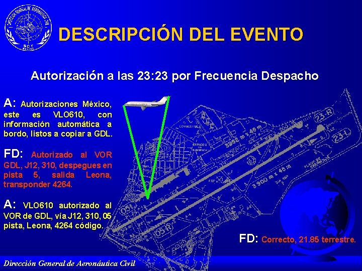 DESCRIPCIÓN DEL EVENTO Autorización a las 23: 23 por Frecuencia Despacho A: Autorizaciones México,
