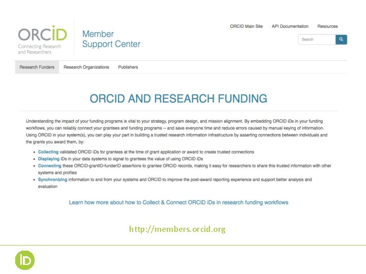 http: //members. orcid. org 