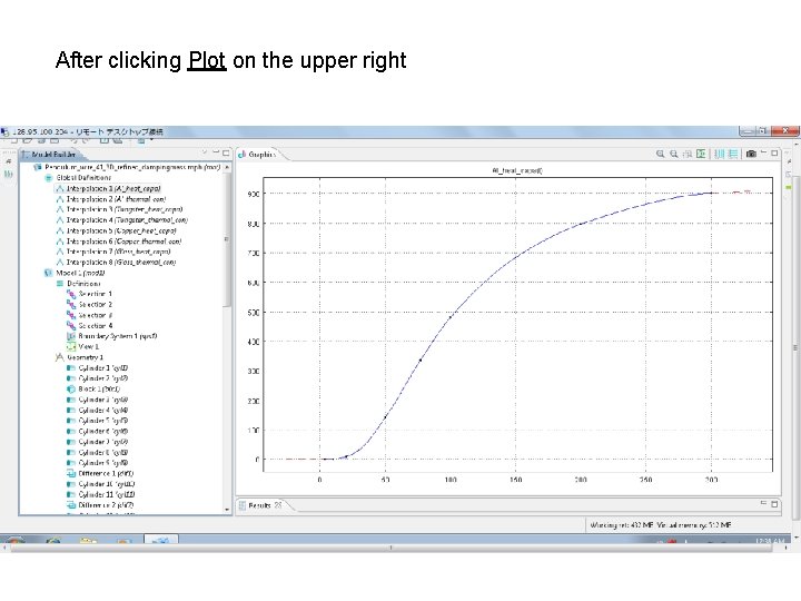 After clicking Plot on the upper right 