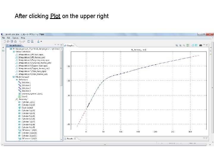 After clicking Plot on the upper right 