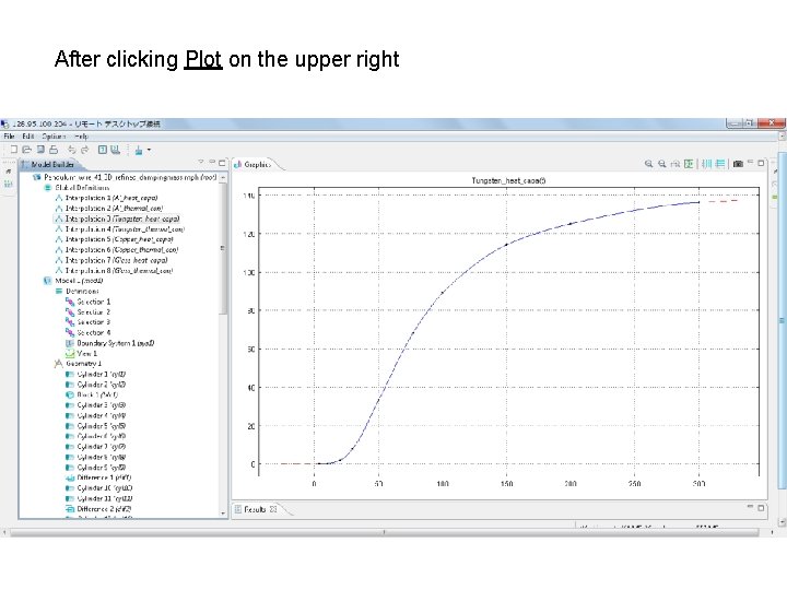 After clicking Plot on the upper right 