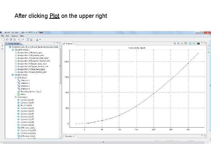 After clicking Plot on the upper right 