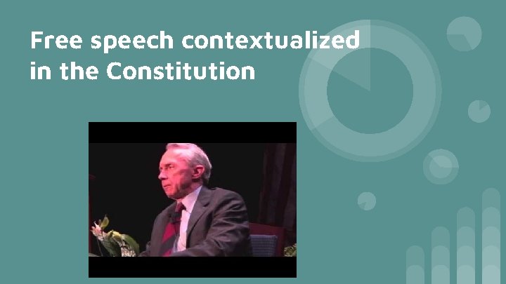 Free speech contextualized in the Constitution 