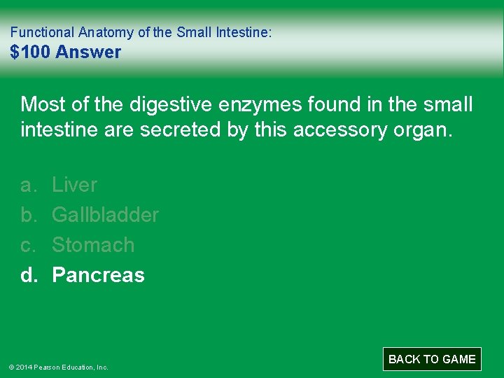 Functional Anatomy of the Small Intestine: $100 Answer Most of the digestive enzymes found