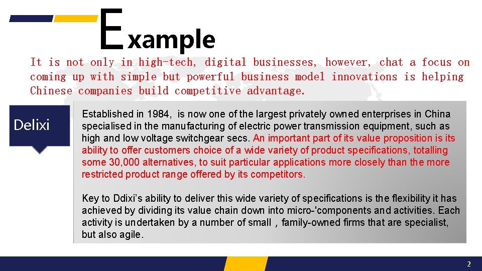 E xample It is not only in high-tech, digital businesses, however, chat a focus