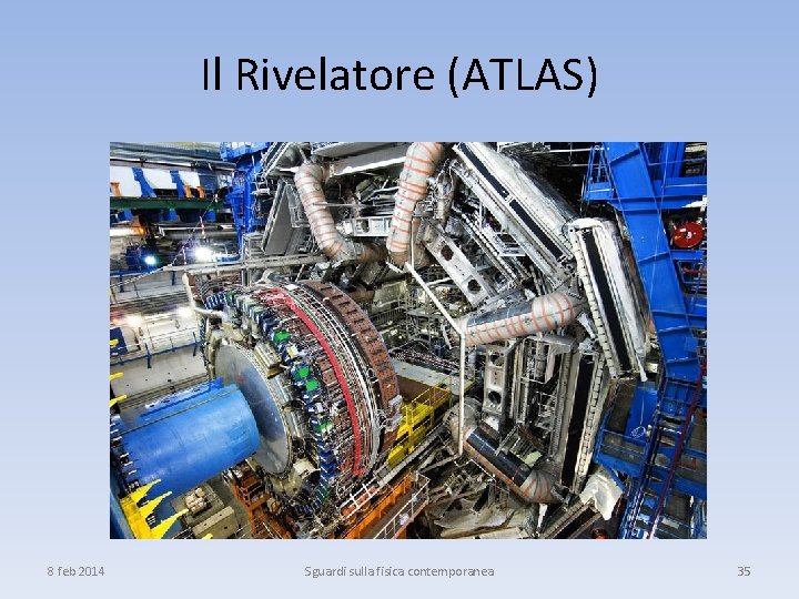 Il Rivelatore (ATLAS) 8 feb 2014 Sguardi sulla fisica contemporanea 35 