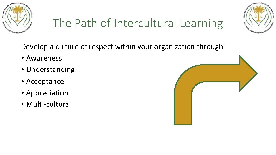 The Path of Intercultural Learning Develop a culture of respect within your organization through: