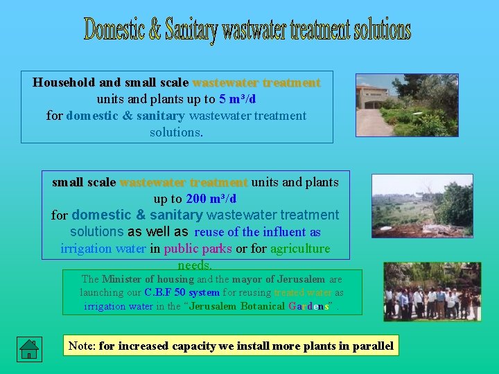 Household and small scale wastewater treatment units and plants up to 5 m³/d for