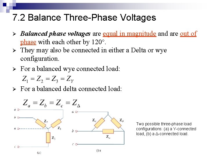 7. 2 Balance Three-Phase Voltages Ø Balanced phase voltages are equal in magnitude and
