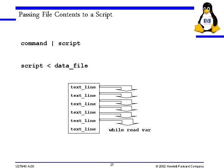 Passing File Contents to a Script command | script < data_file text_line text_line U