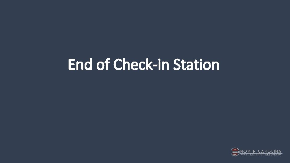 End of Check-in Station 