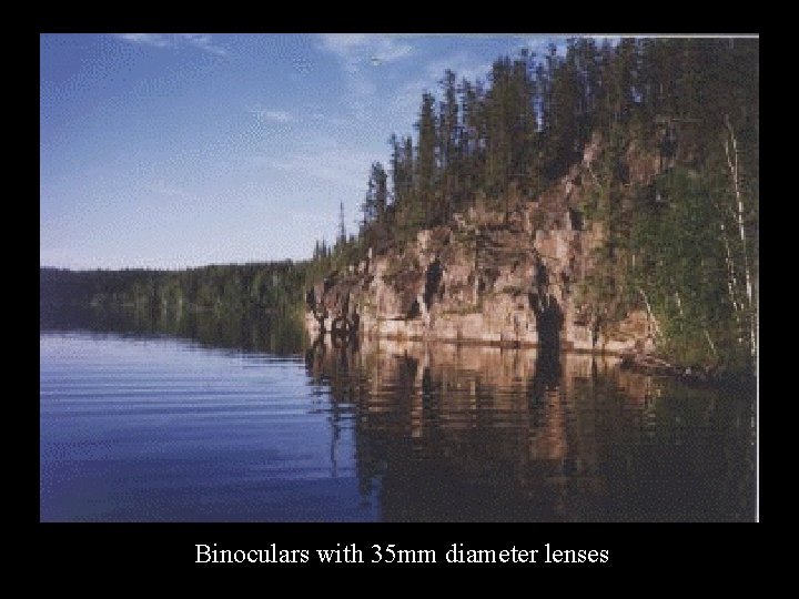 Binoculars with 35 mm diameter lenses 